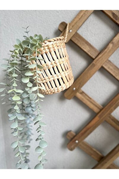 afralya home Dekoratif Çok Amaçlı / Hasır Saksı Sepet / Askı Sepet / Duvar Se...