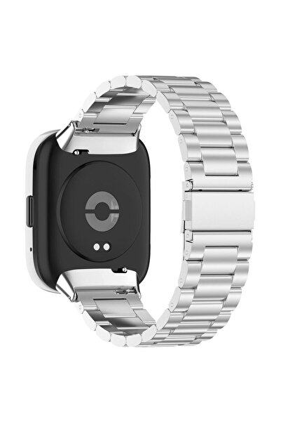 İncisoft Xiaomi Redmi Watch 3 Active Uyumlu Baklalı Klipsli Tasarım Paslanmaz Yüksek Kalite Çelik Kordon
