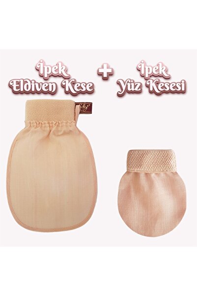 silky glows %100 İpek Kese Banyo Duş Lifi Kesesi Seti Cilt Bakımı Premium