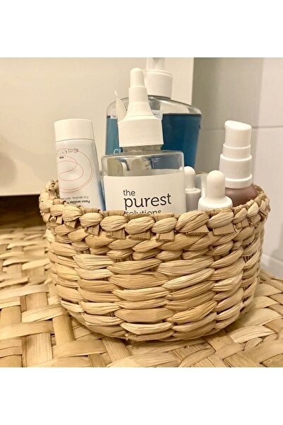 afralya home Naturel Hasır El Yapımı Minik Saksı Kaktüs Sukulent Saksısı 10 c...