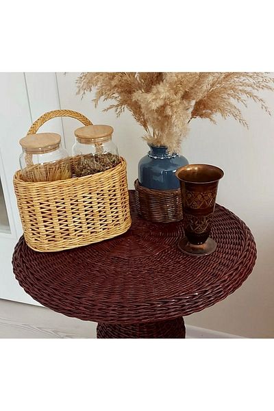 AFRALYAHOME Καλάθι Rattan πολλαπλών χρήσεων, Οργανωτής κουζίνας, Καλάθι με φρούτα, Organizer Διακόσμηση σπιτιού