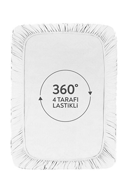 TheBerb 100% Cotton Single/Double Elastic Combed Bed Sheet - Fitted Jersey