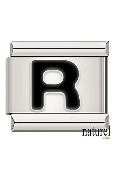 Naturel Tılsım Italian Stainless Steel 9mm Letter Charm