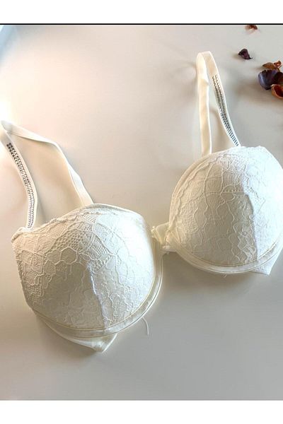 ROZENİN LINGERIE RUCHED STONE STRAP BRA
