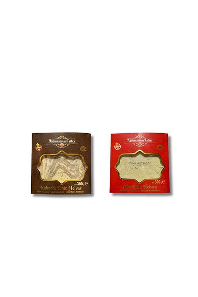 Abdurrahman Tatlıcı Plain Tahini Halva & Cocoa Tahini Halva 300 Gr