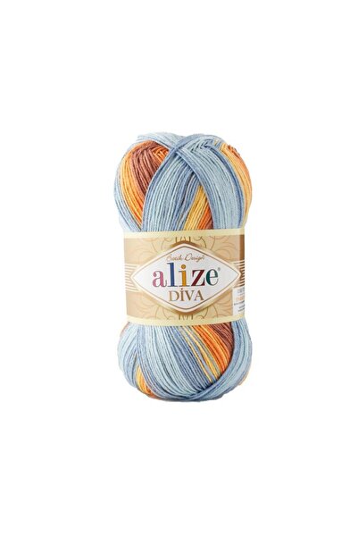 Alize Diva Batik Yazlık El Örgü Ipleri_renk: 7647