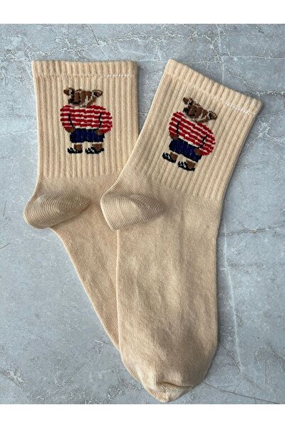 Çorap Kurdu Комплект от 4 тенис чорапа с шарки на плюшено мече