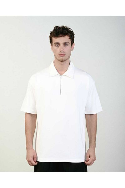 MARRAKECH Μπλουζάκι Crepe Polo Neck - Μισό φερμουάρ, Kisakol
