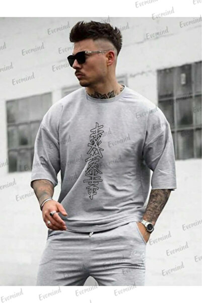 Evomind 1 تي شيرت هدية عند شراء 5 أو أكثر في السلة - تي شيرت كبير الحجم مطبوع...