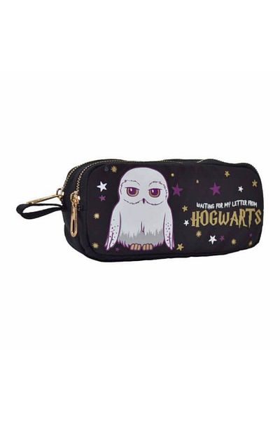 WİGGLE Harry Potter Black Hogwarts Pencil Bag - Double Compartment