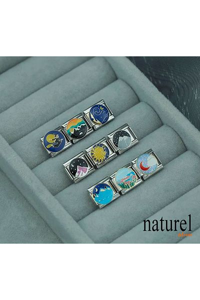 Naturel Tılsım 9mm Stainless Steel Witch Charm with Broom - Italian
