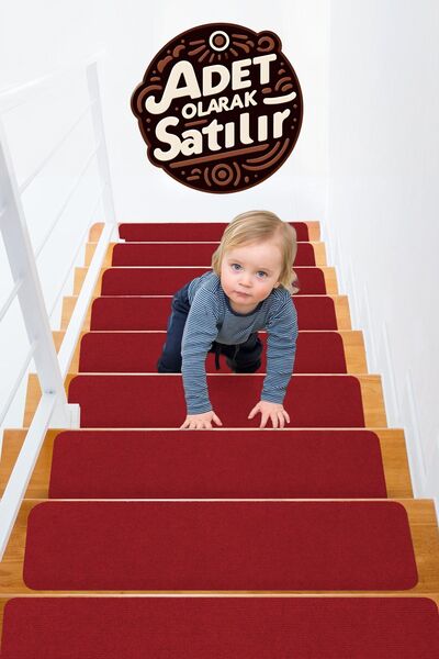 Stepmat Claret Red Halifleks Adhesive Base Stair Step Mat - Non-Slip Base