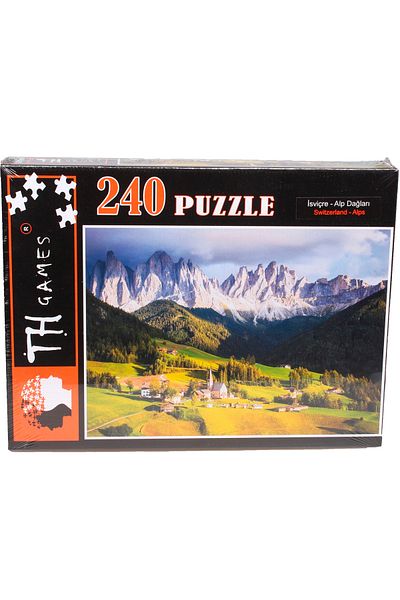 Sole 240 Piece Boxed Puzzle - Swiss Alpine Mountains Landscape!