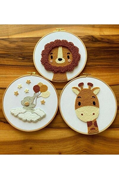 afralya home Bebek Hediyelik Kapı Süsü 3'lü Takım /çocuk Odası Isimli Kapı Sü...