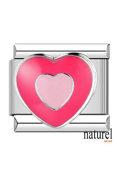 Naturel Tılsım Italian Stainless Steel 9mm Heart Charm