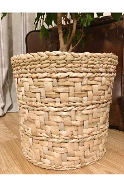 afralya home Ev Dekorasyon Hasır Özel Üretim Kapı Süsü Saksılık Duvar Dekorasyonu Çiçeklik 28 Cm Çap