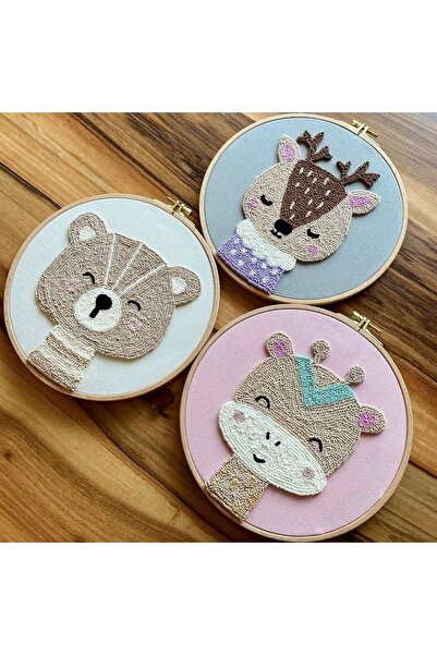 afralya home Bebek/Çocuk Odası İsimli Kapı Süsü punch Nakış Duvar Panosu Yeni...