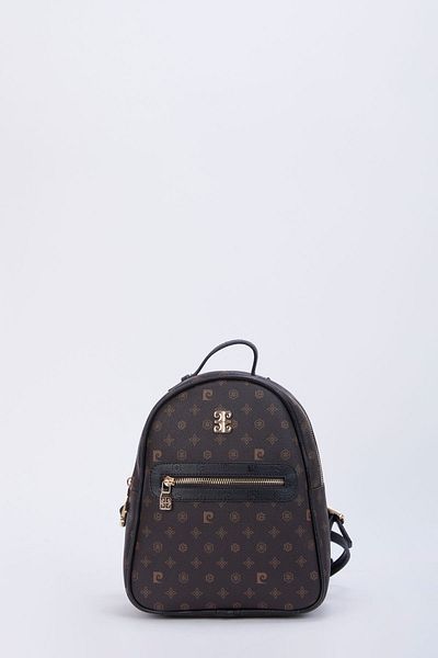 Pierre Cardin Kaffeeschwarzer Monogramm-Rucksack für Damen 05PO22Y1541