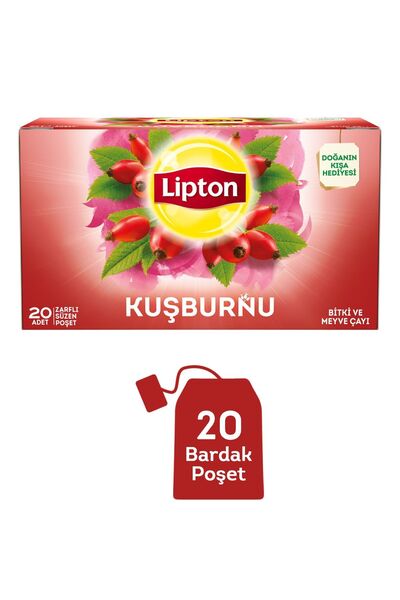 Lipton Kuşburnu Bardak Poşet Bitki Çayı 20'li