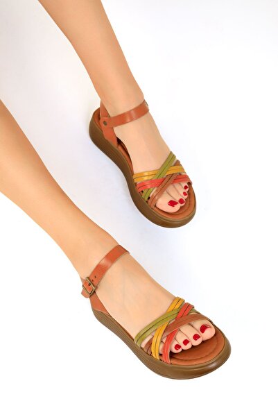 SOHO Genuine Leather Women's Sandals - Multi 19354