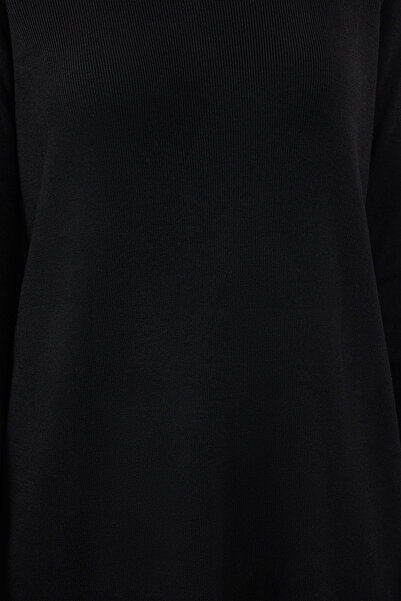 Trendyol Collection Černý Maxi úplet Prémiová příze/Šat ze speciální příze TWOAW24EL00100