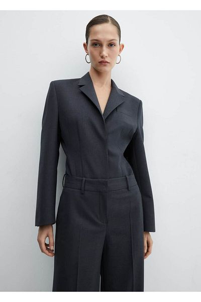 MANGO Woman Suit pants with wool