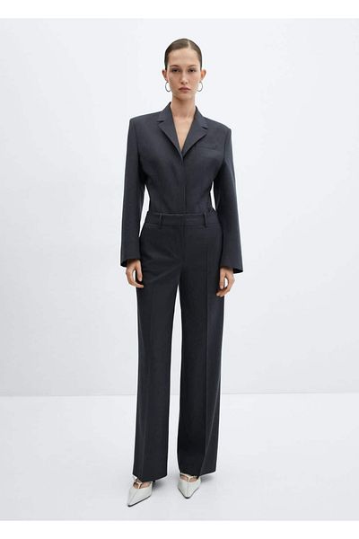 MANGO Woman Suit pants with wool