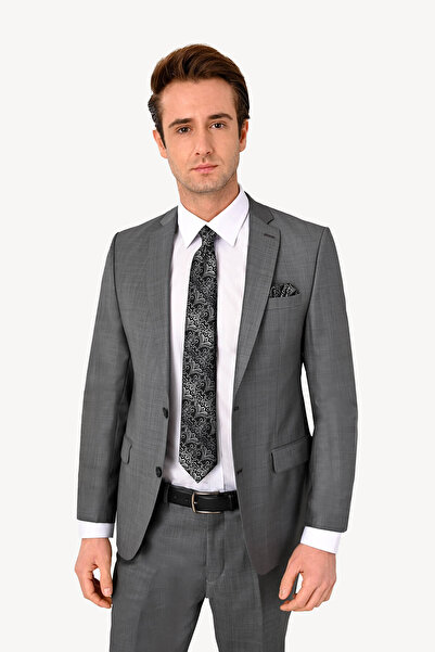 Ysf Erkek Gri Slim Fit Takım Elbise