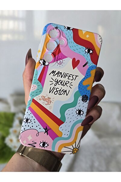SUPER FRAME Samsung Galaxy A55 Uyumlu Baskılı Şeffaf Telefon Kılıfı
