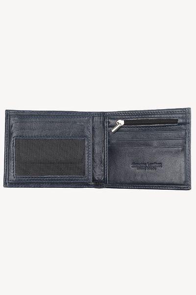 Ysf Men's Navy Blue Leather Wallet