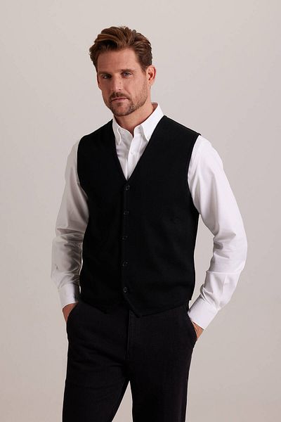 Ysf Men's Black Knitwear Vest