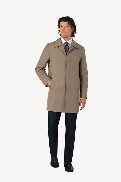 Ysf Men's Mink Regular Fit Overcoat with Detached Inside