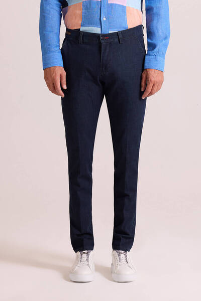 Ysf Men's Navy Blue Summer Jeans