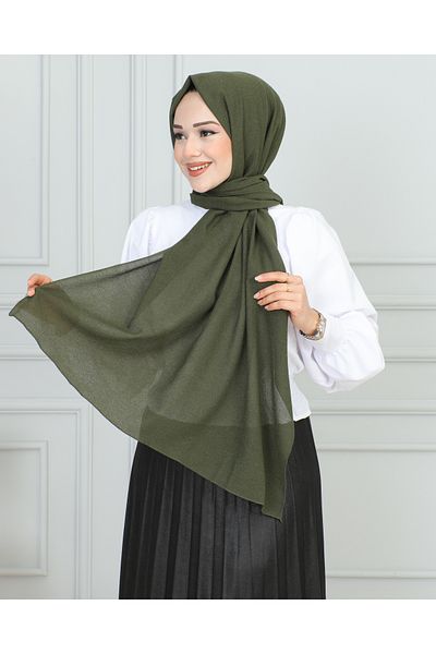 JAWEL ŞAL 1944 Emerald Green Crinkle Pattern Shawl