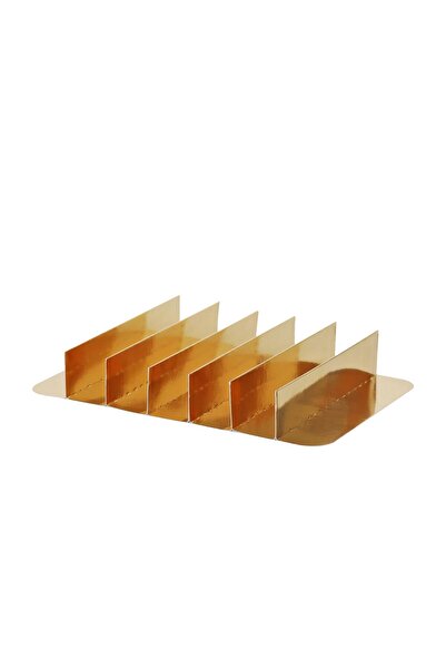 AMBALAJ PAZARI 7 Bölmeli Metal Kutu Seperatörü Gold 26,5x17,5x4,5 cm - 10 Adet