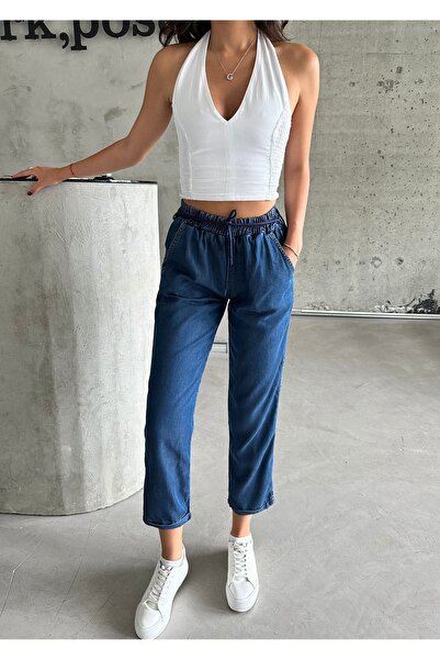 Swet Shop Jeans Дамски тънки дънки с висока талия - широки летни панталони с ...