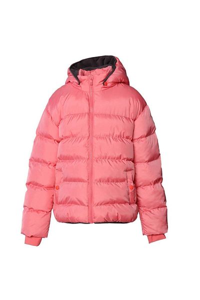 hummel Geona Girl's Pink Hooded Puffer Jacket