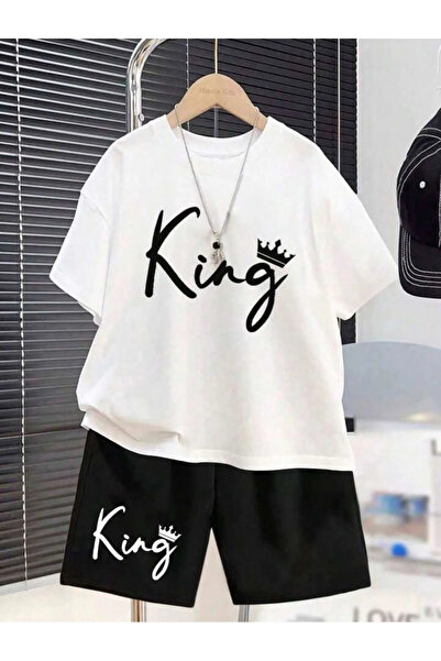 FRİENDS KİDS Erkek Çocuk King Baskılı  Şort T-shirt Takım