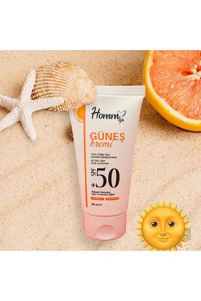 Homm Bitkisel HOMM LIFE Sunscreen - SPF 50, 50ml, 2 Pieces