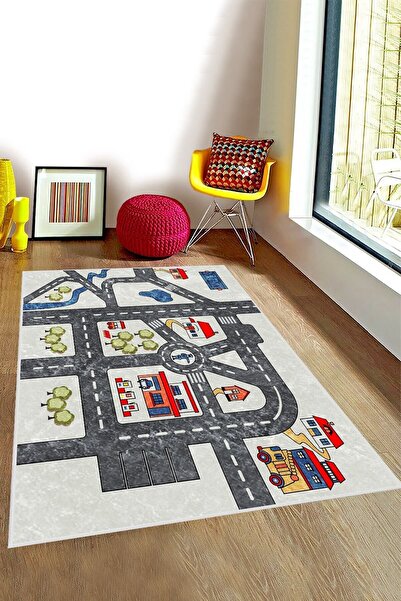 Bebişim Halı Trafikli Bi91 Çocuk Odası Halısı