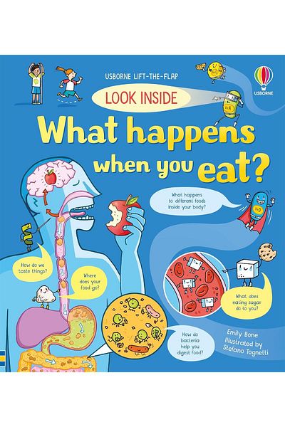 Penguin Books Emily Bones' "Look Inside What Happens' When You Eat" board book - Special Design for Kids