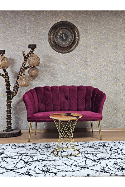 ZAFİR İkili Papatya Çay Seti Koltuk  Gold Sivriltme Ayak, Balkon, Salon, Ofis...