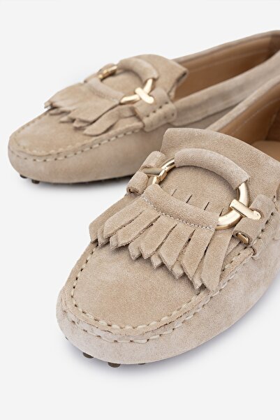 Valmenti Бежови мокасини от естествена кожа за жени - West