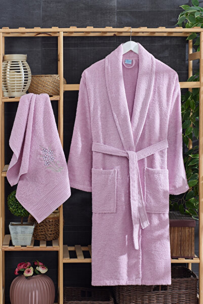 TABEA HOME Arya 4-Piece Toweled Bathrobe Set - Cotton and Embroidered Dowry Set