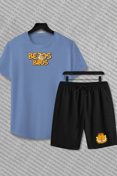 PENTHİLUS Smilee Unisex Printed Shorts and T-Shirt Set