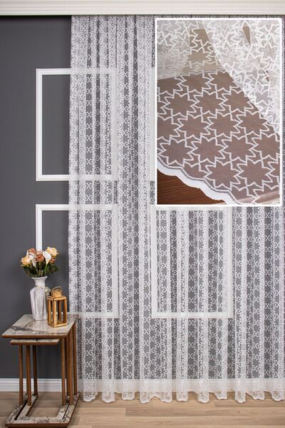 elision home Zvezda Sa deznom Pleteno Til zavesa - 150x270, Retko plisirano ,...