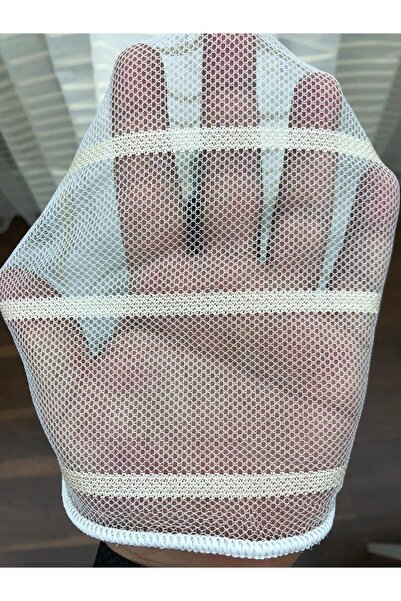 elision home Transverse Striped Banded Sports Tulle Curtain, 550x250, Normal Pleat, 1/2.5