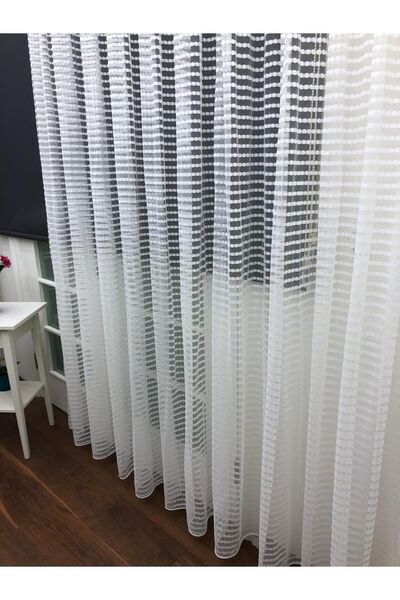 elision home Sport Pattern Lace Tulle Curtain, 450x270, Sparse Pleat, 1/2