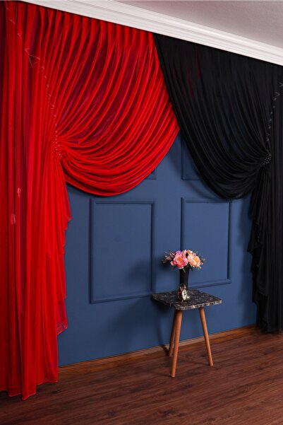 elision home Çift Renk Spor Desenli Kruvaze Perde 250x250cm 1/4 Elısıon7083