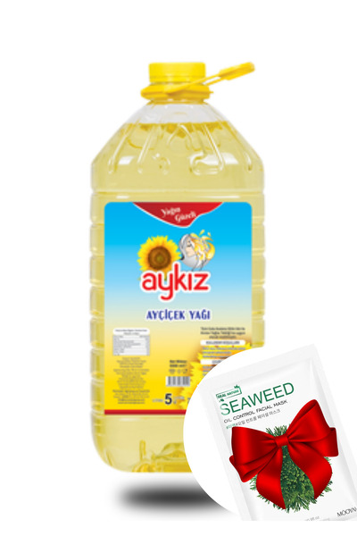 AYKIZ RAFİNE AYÇİÇEK YAĞI 5 LİTRE (İTHAL CİLT BAKIM MASKESİ HEDİYELİ)